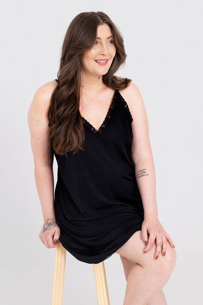 Camisola De Alça Gabi Preto