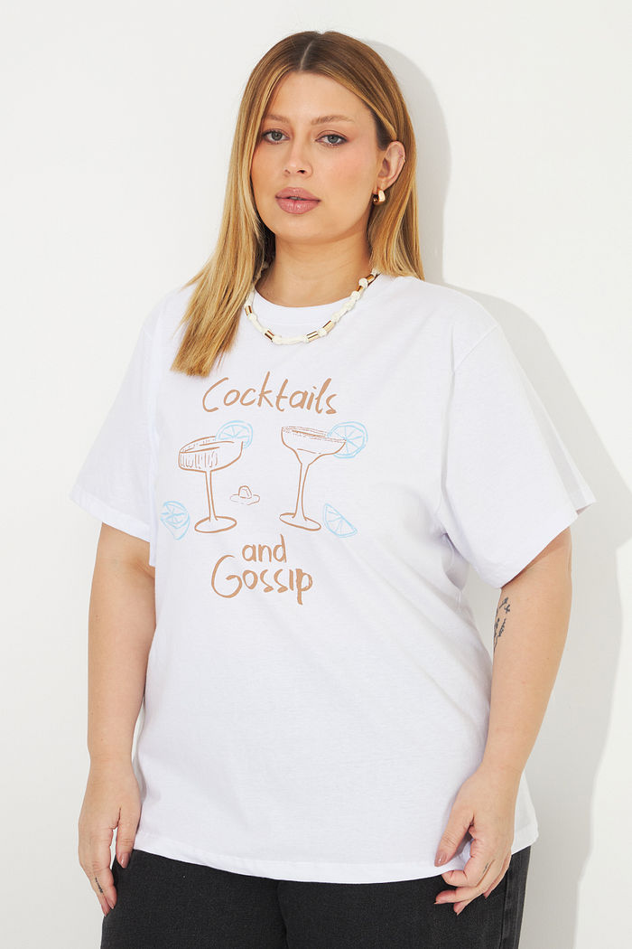 T-shirt De Algodão Gossip Branco