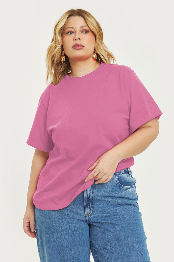 T-shirt Básica Nina Rosa