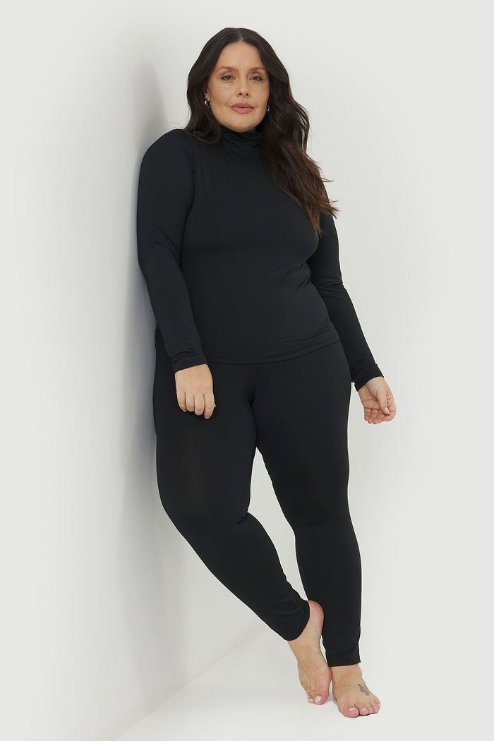 Calça Segunda Pele Térmica Felpada Elsa Preto