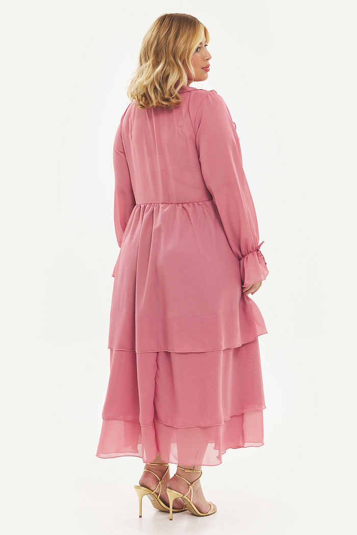 Vestido Chiffon Boho Luna Rosa Antigo