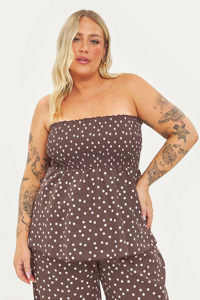 Blusa Peplum Zaya Poá