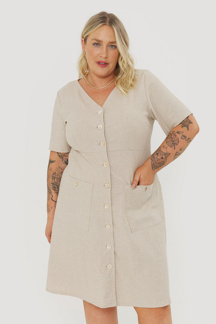 Vestido De Linho Tarsila Natural