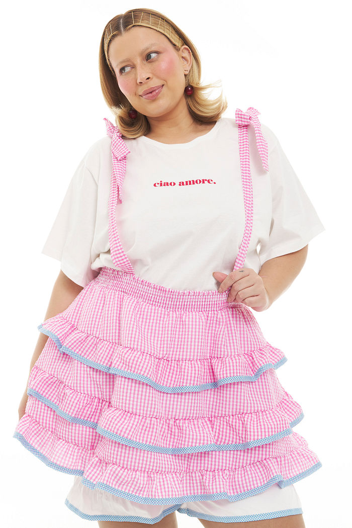 Saia Festa Junina Maçã Do Amor Listrada