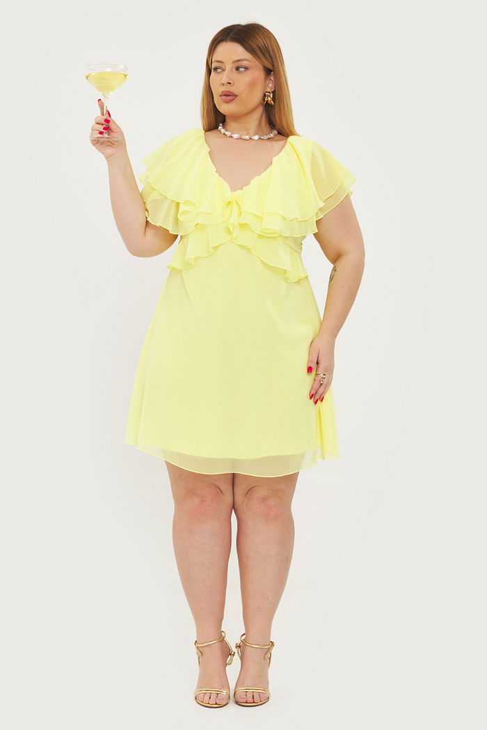 VESTIDO COM BABADOS MARILIA