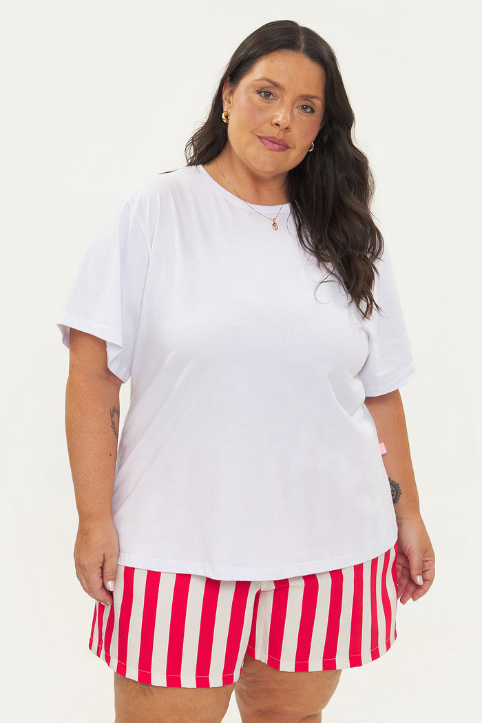 T-SHIRT MALHA CONFORT BASICA NINA