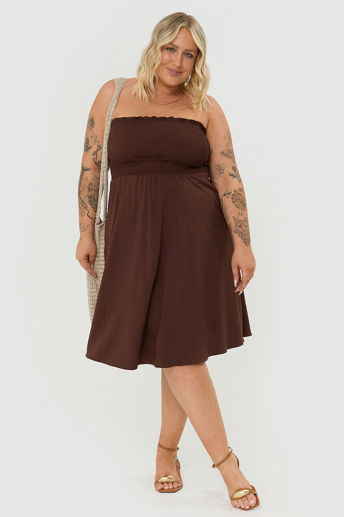 Vestido Sem Manga Mika Café