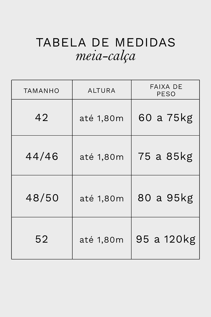 Meia Calça Plus Size Fio 40 Natural
