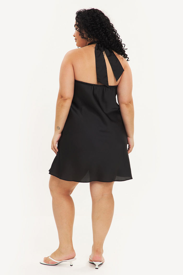 Vestido Gola Halter Gabriela Preto