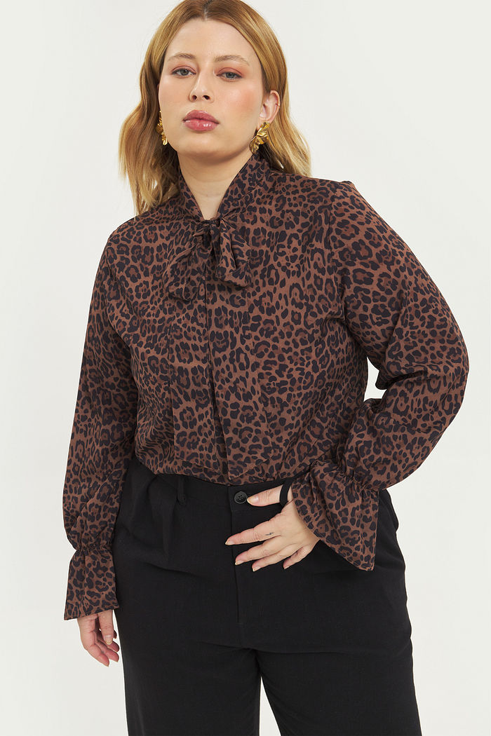 Blusa Laço Panthera Animal Print