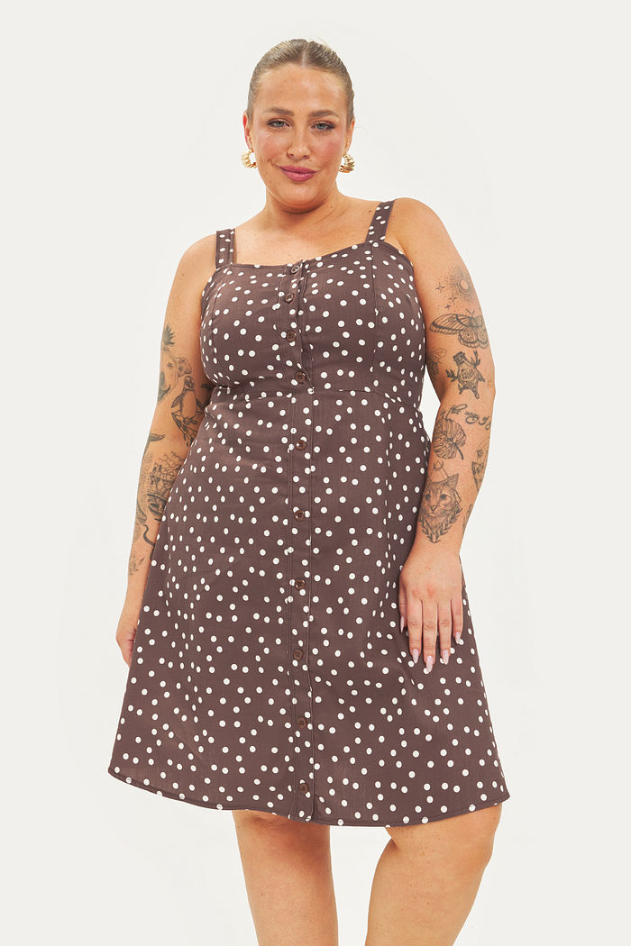 Vestido Curto Zaya Poá