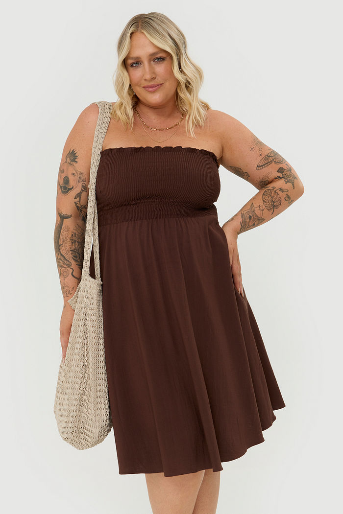 Vestido Sem Manga Mika Café