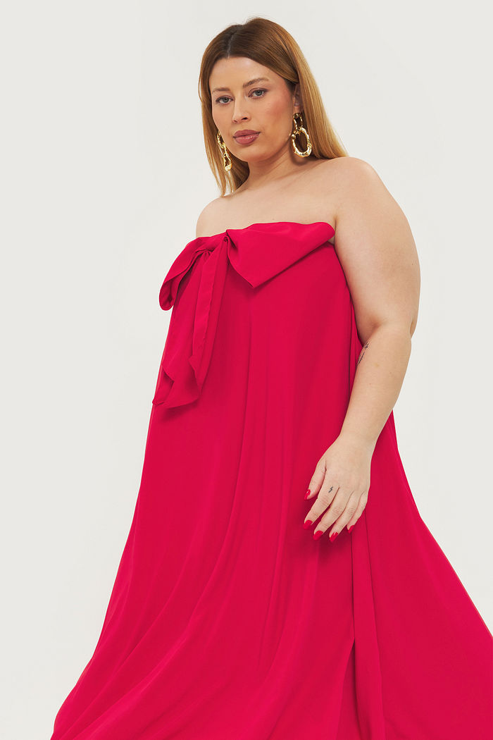 VESTIDO ASSIMETRICO SEM ALCAS MAITE