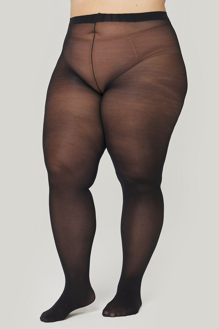 Meia Calça Plus Size Fio 40 Preto