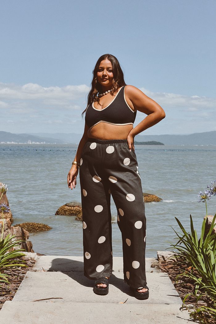 Calça Reta Petúnia Poá