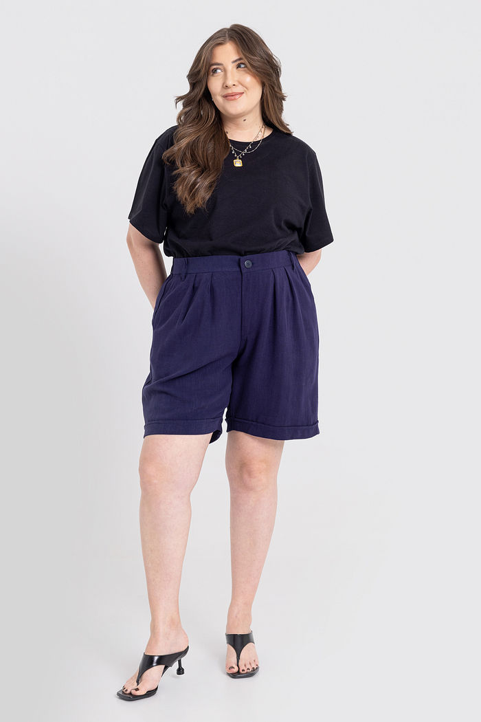 Bermuda Alfaiataria Linho Chloe Marinho