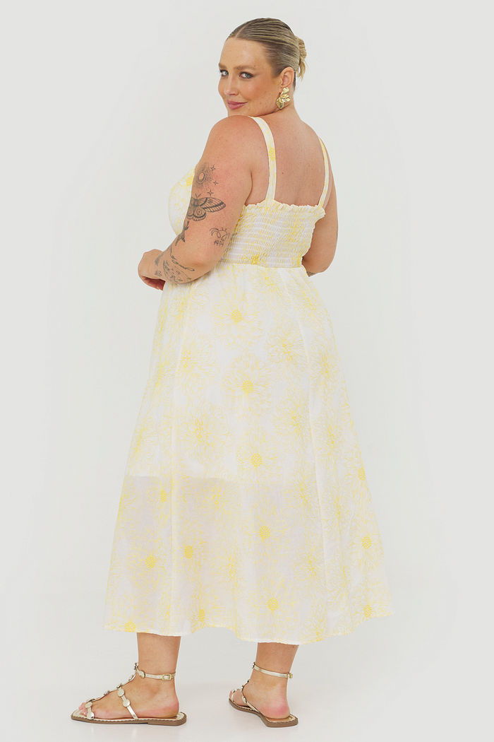 Vestido Midi Bordado Louise