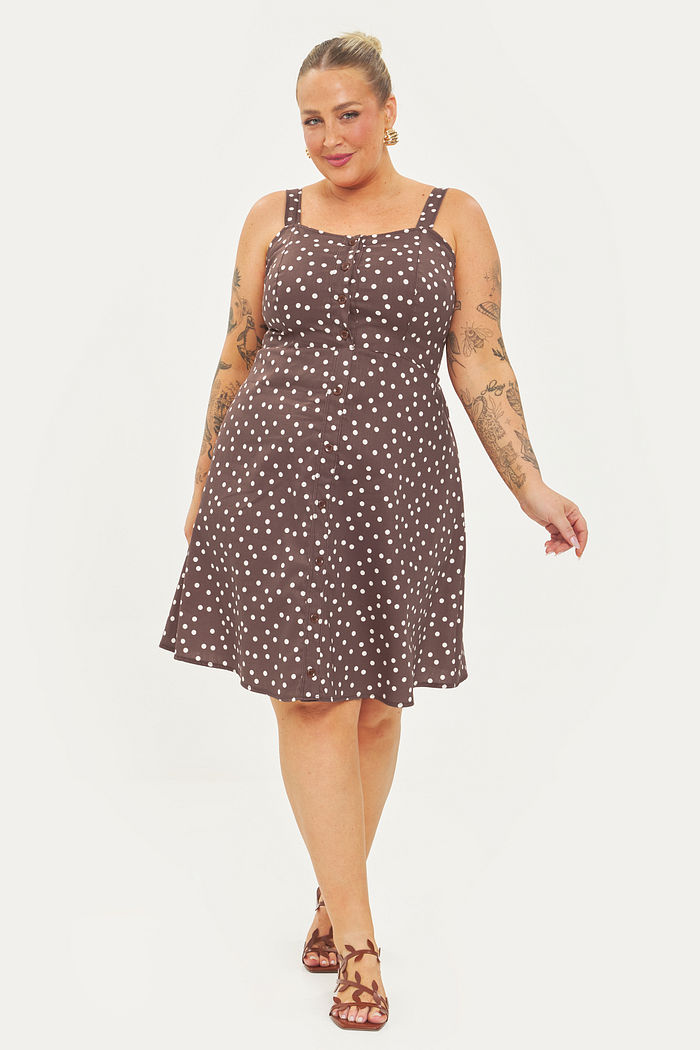 Vestido Curto Zaya Poá