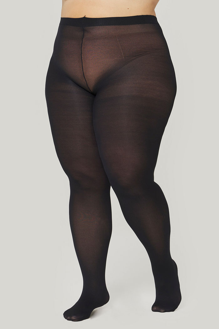 Meia Calça Plus Size Fio 80 Preto