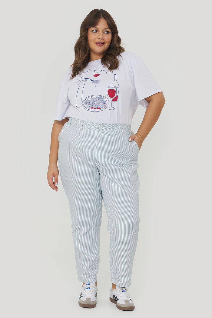 Calça De Sarja Joaquina Listrada