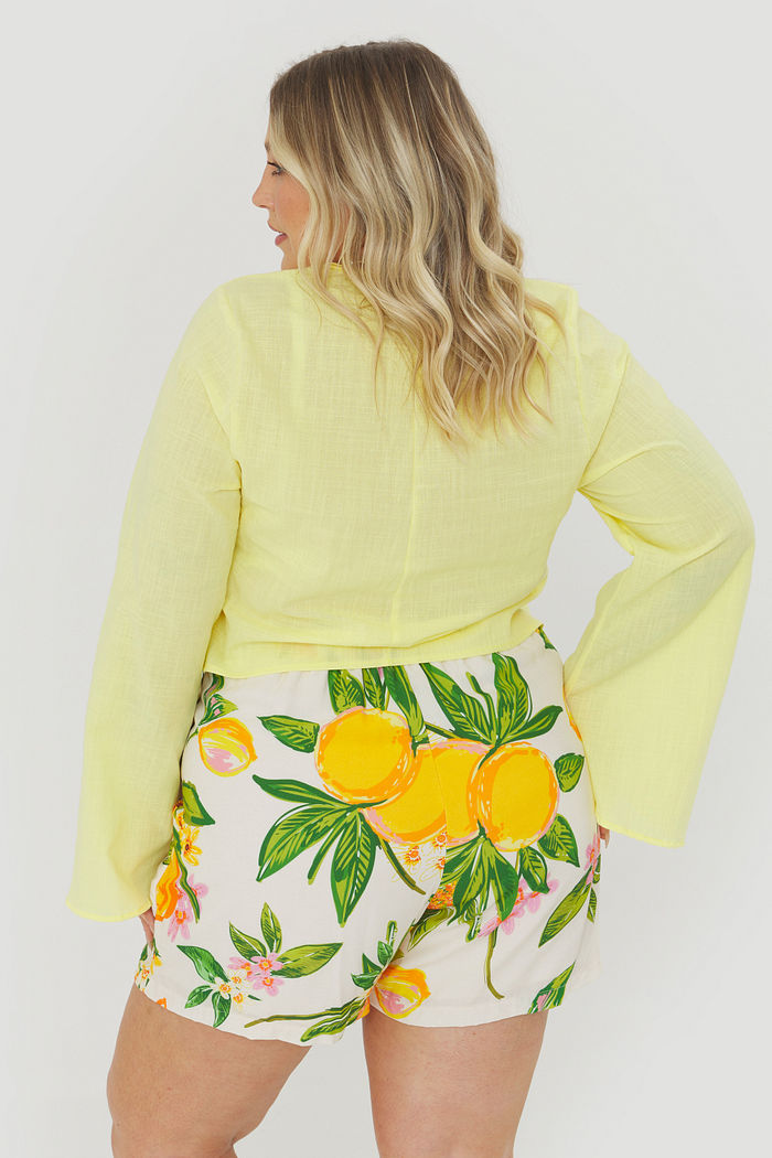 Blusa Com Amarração Mercedes Manteiga