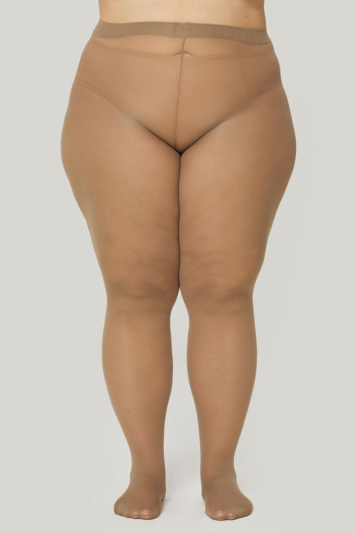 Meia Calça Plus Size Fio 40 Natural