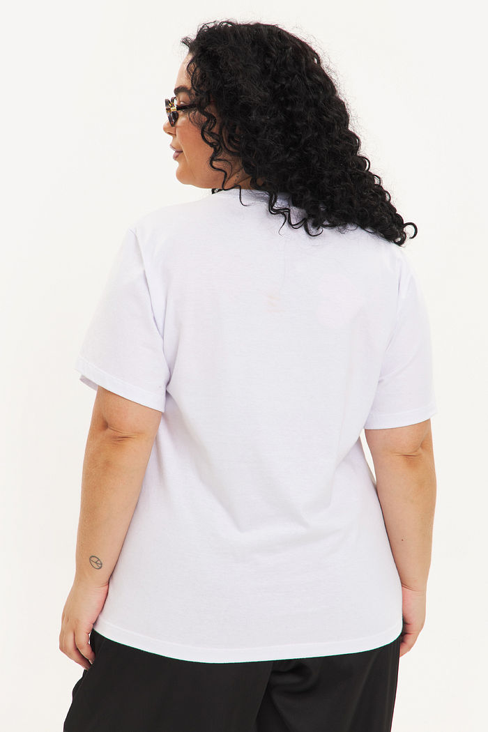 T-Shirt Malha Confort Básica Nina Branco