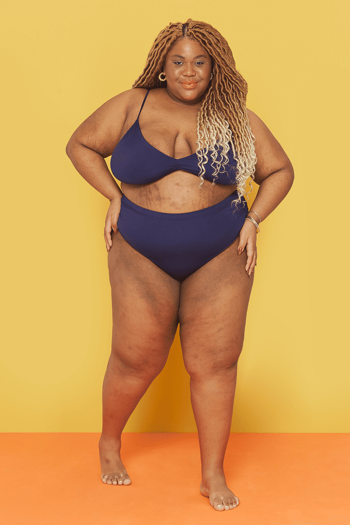 Calcinha Hot Pants Biquini Campeche Marinho