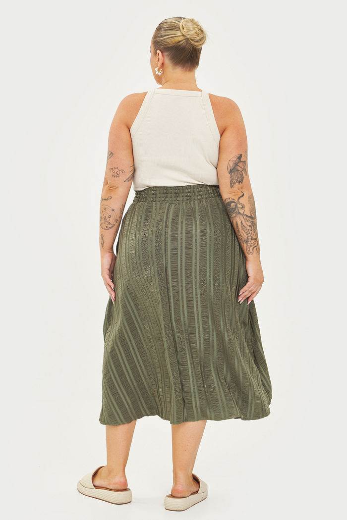Saia Midi Maria Verde