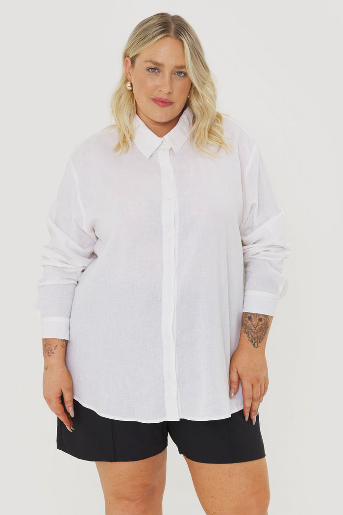 Camisa De Linho Melina Branco