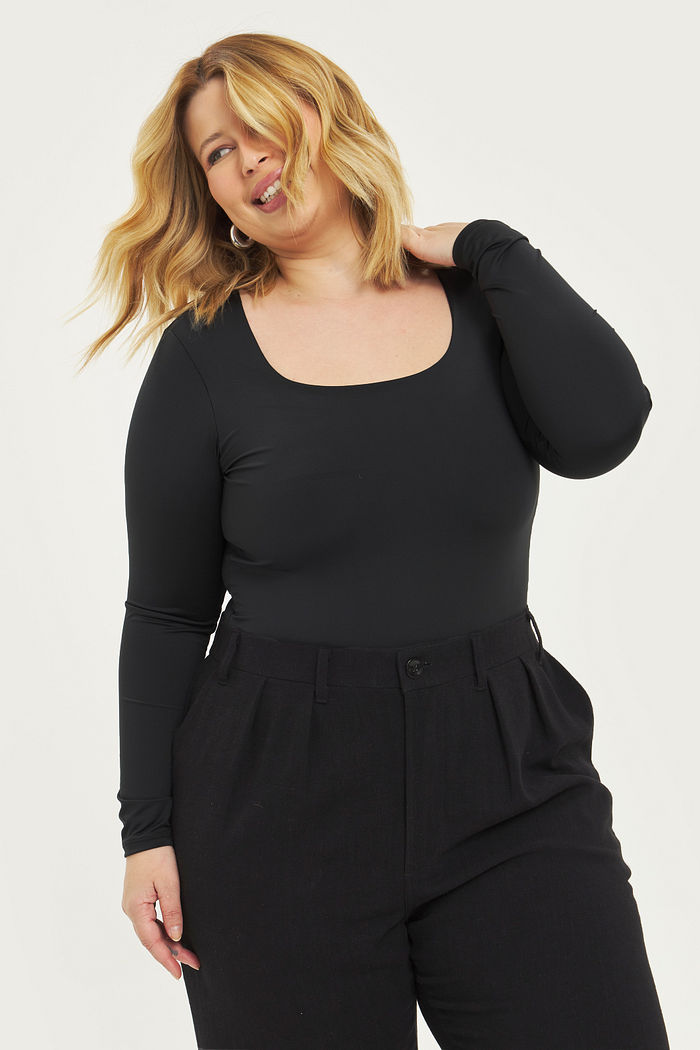 Body Manga Longa Eloisa Preto