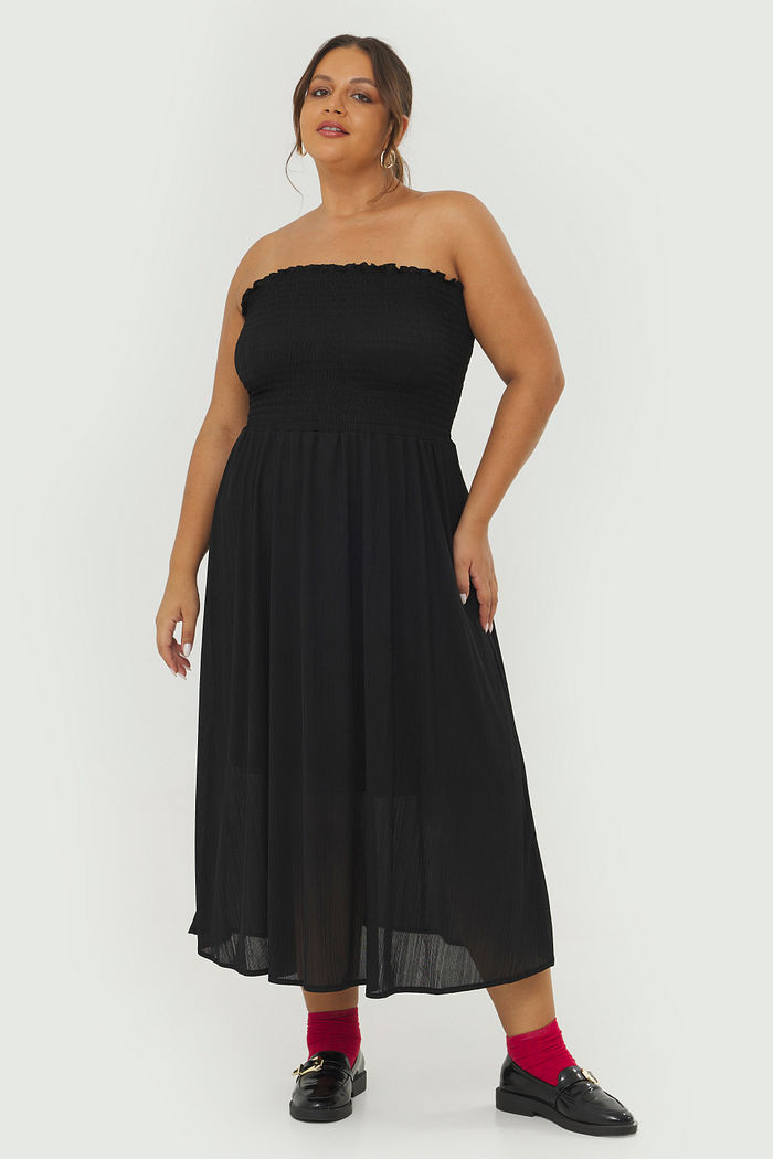 Vestido Top Sem Alça Alexia Preto