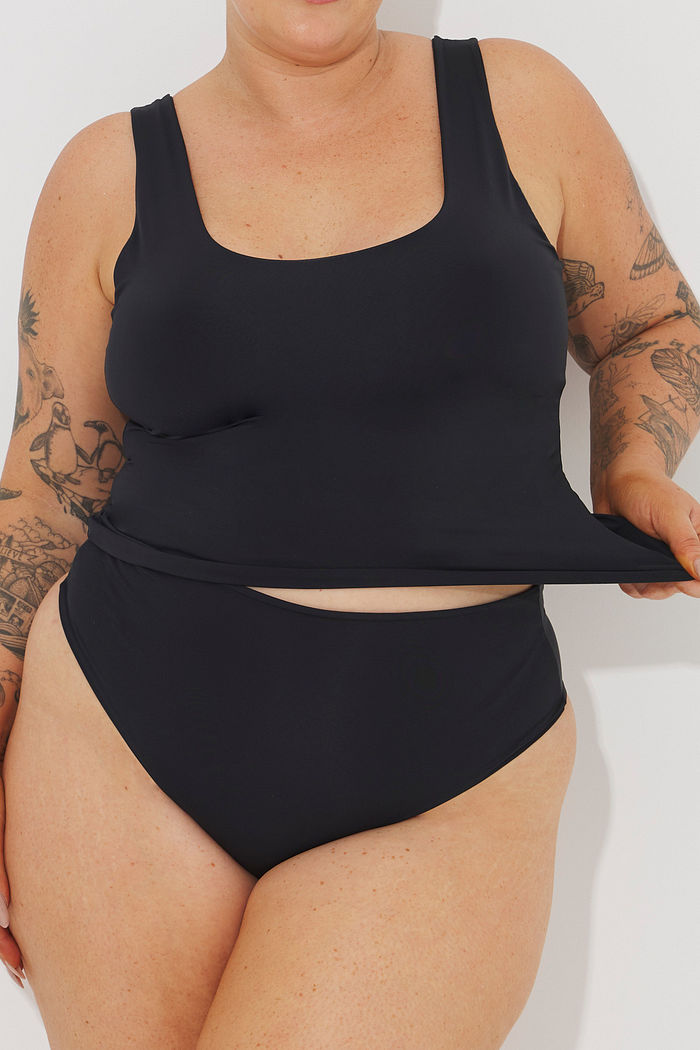 Regata Dupla Soft Touch Plus Size Preto