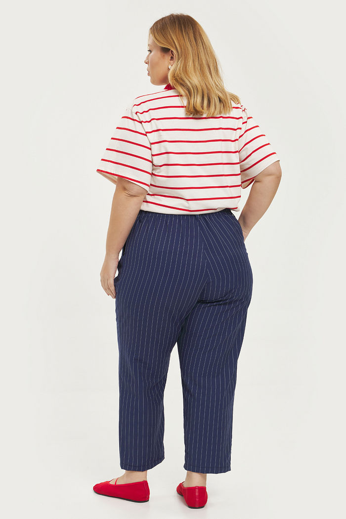 Calça Reta Risca De Giz Fratta Marinho