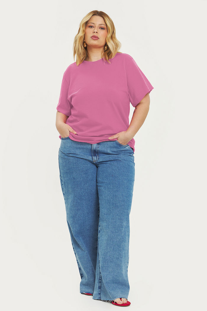 T-shirt Básica Nina Rosa