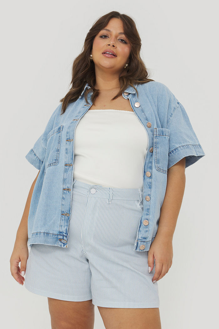 Short De Sarja Joaquina Listrado