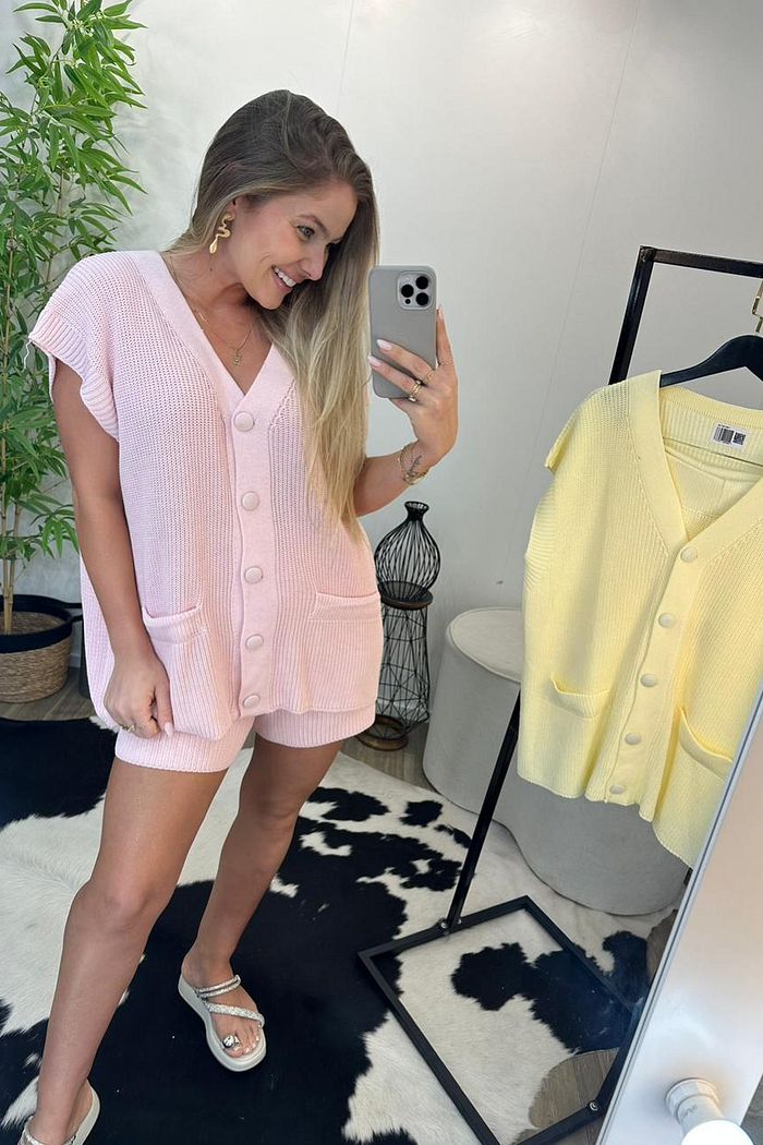 Conjunto Tricot com Botões