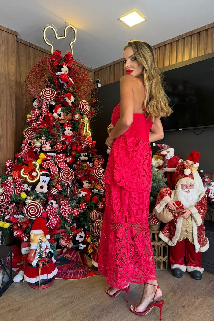 Vestido Guipir  Vermelho 