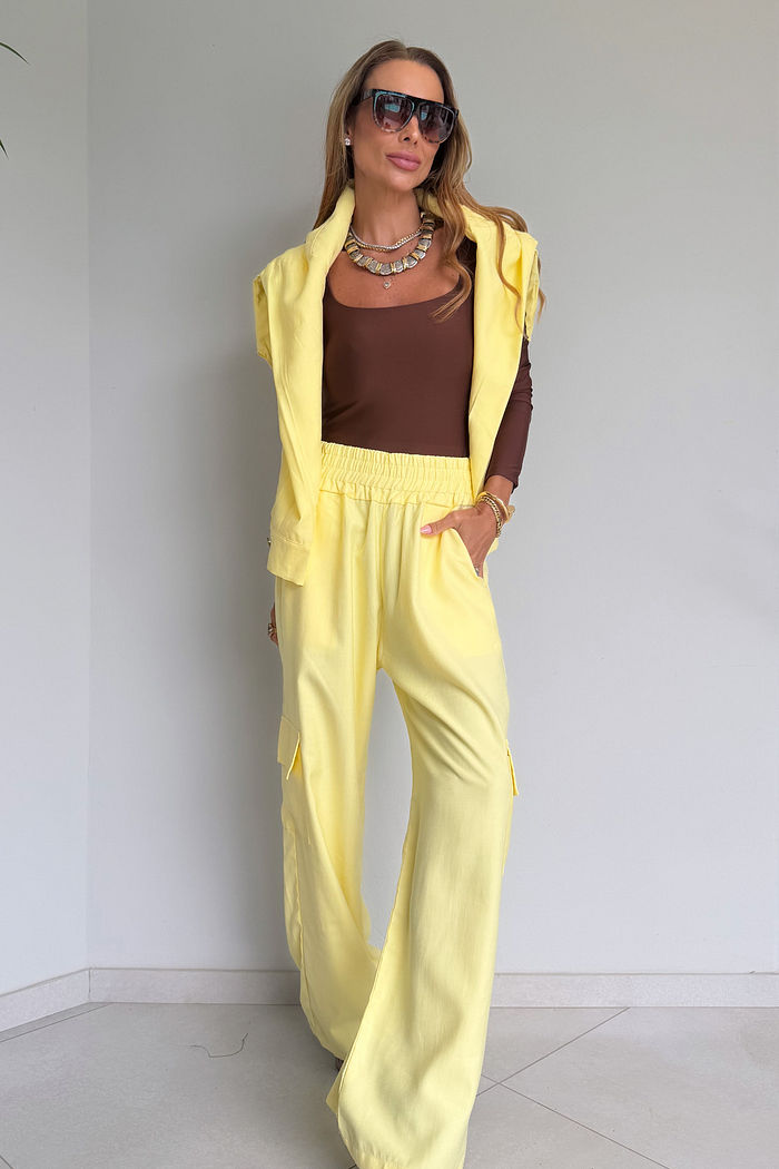 Conjunto Alfaiataria Marrant Royale na Cor Amarelo