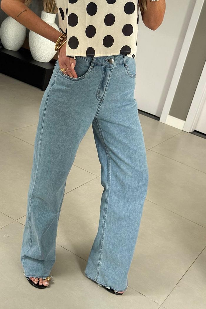 Calça Jeans Wide Leg Solare