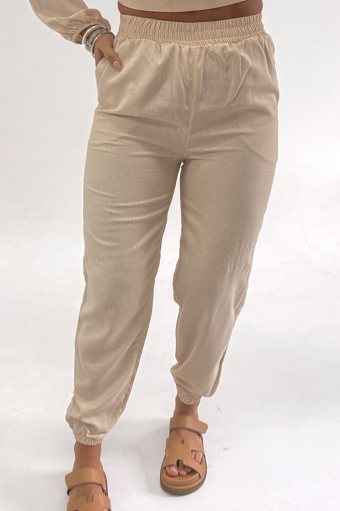 CALÇA JOGGER EM LINHO KARY