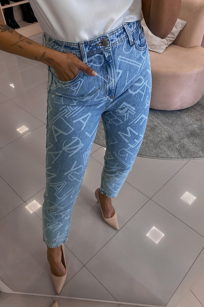 CALCA JEANS MOM ESTHER LANÇA PERFUME