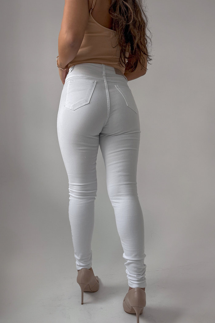 CALÇA JEANS POWER BRANCA  NIAH