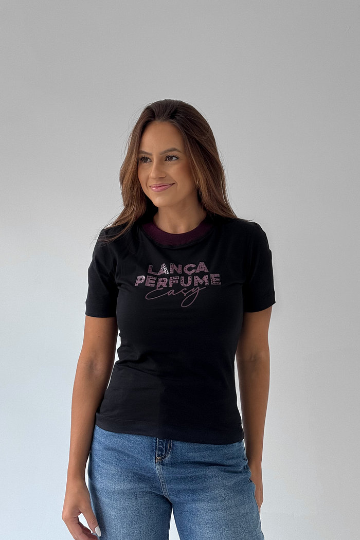 T-SHIRT BABY LOOK PATRICIA LANÇA PERFUME