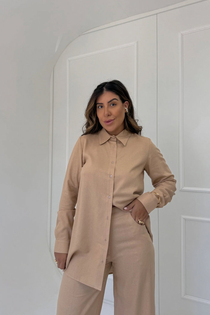 CAMISA LONGA EM LINHO ASTRID