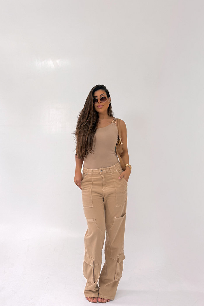 CALÇA CARGO EM SARJA IVY MY
