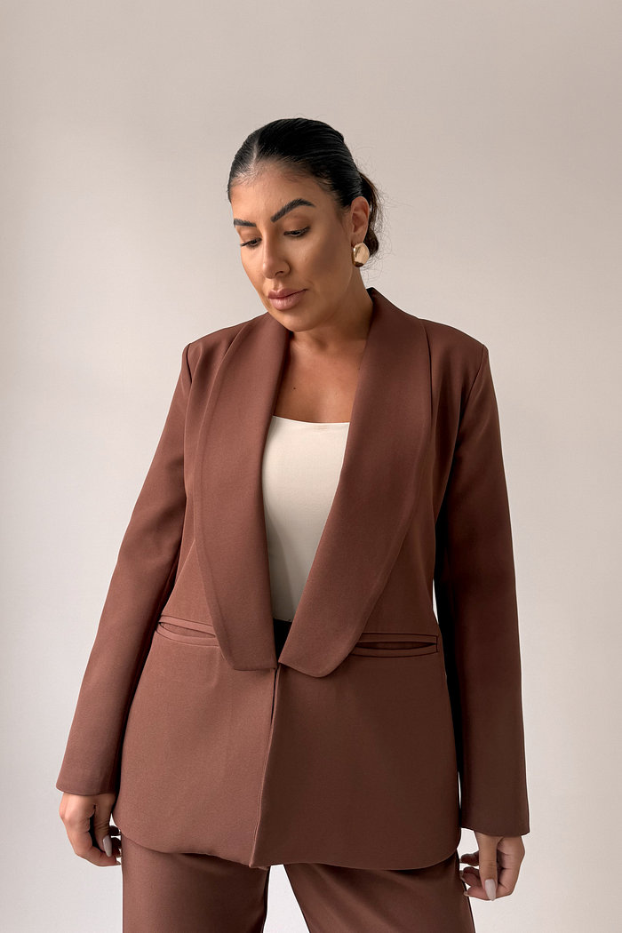 BLAZER AJUSTADO GOLA SMOKING RAQUEL