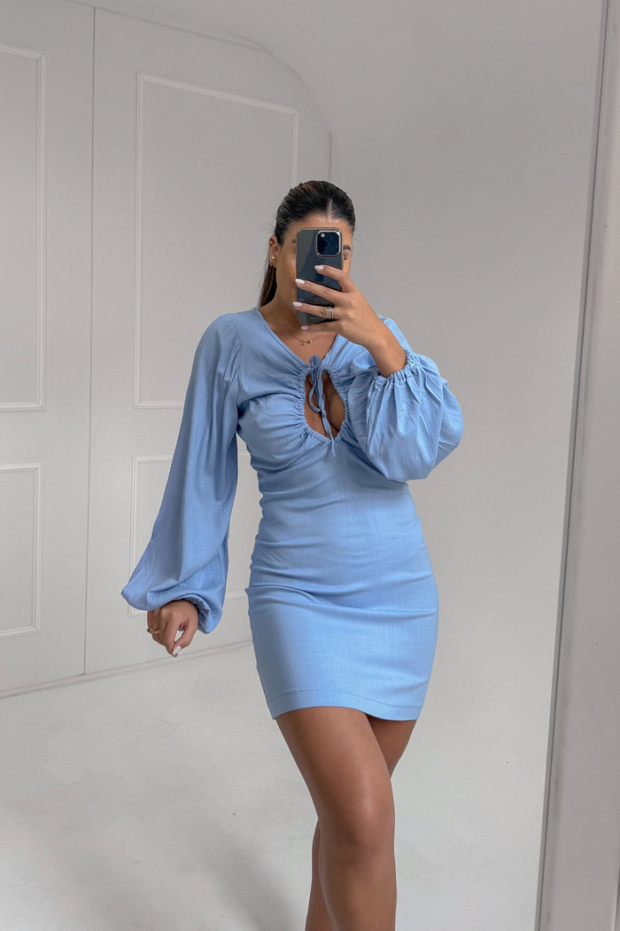 VESTIDO COM MANGAS BUFANTES CARMELA