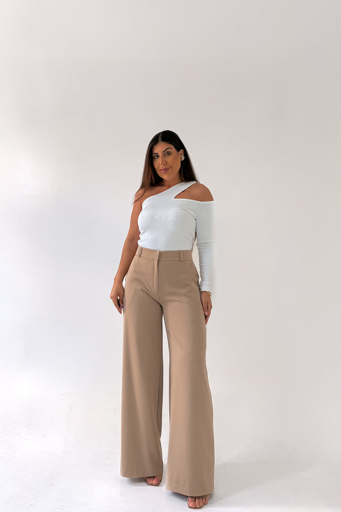 CALÇA PANTALONA EM ALFAIATARIA ELLIE