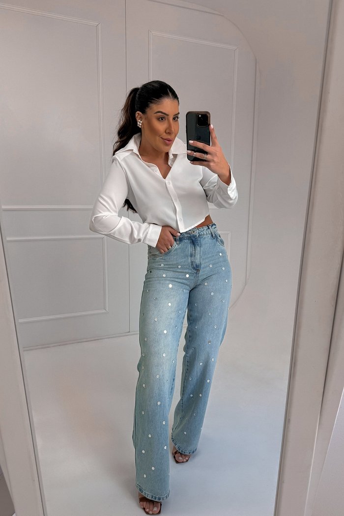 CALÇA JEANS FULL LENGTH HIGH ISADORA MYFT